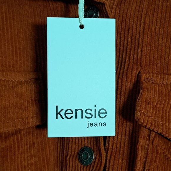 Kensie Cotton Corduroy Shacket Jacket in Gingerbisc - Picture 7 of 9